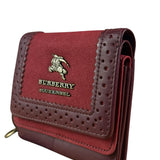 Burberry Blue Label Red Suede/ Leather Wallet