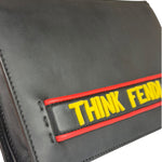 Fendi Black Leather Think Fendi Clutch