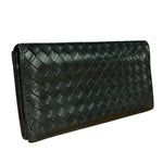 Bottega Veneta Black Intercciato Long Wallet