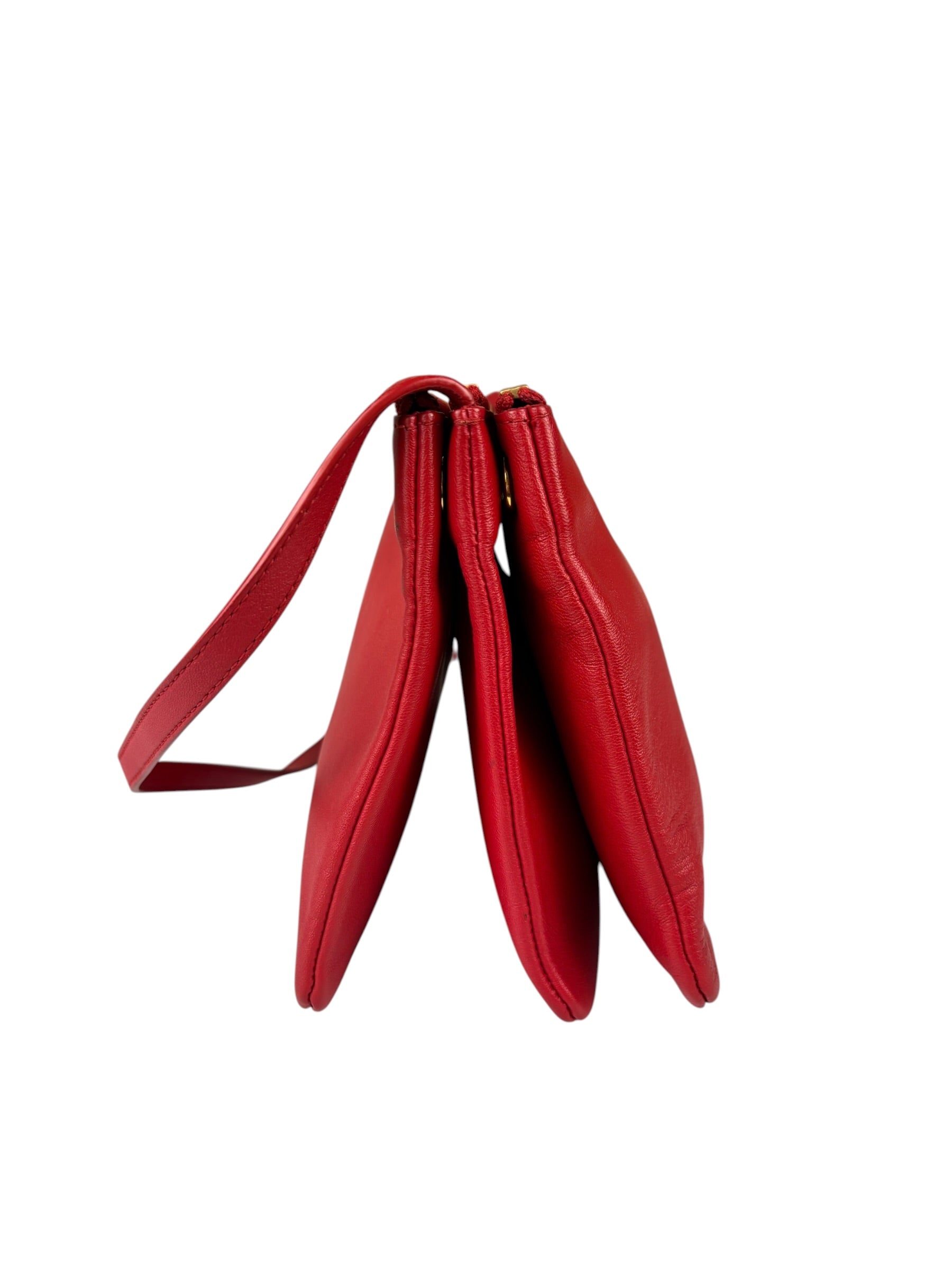 Celine Red Leather The Row 90's Shoulder Bag