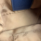 Coach Leather Shoulder Bag Navy/White