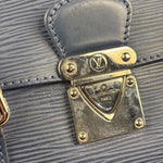 Louis Vuitton Navy Blue Leather Epi Segur Handbag PM