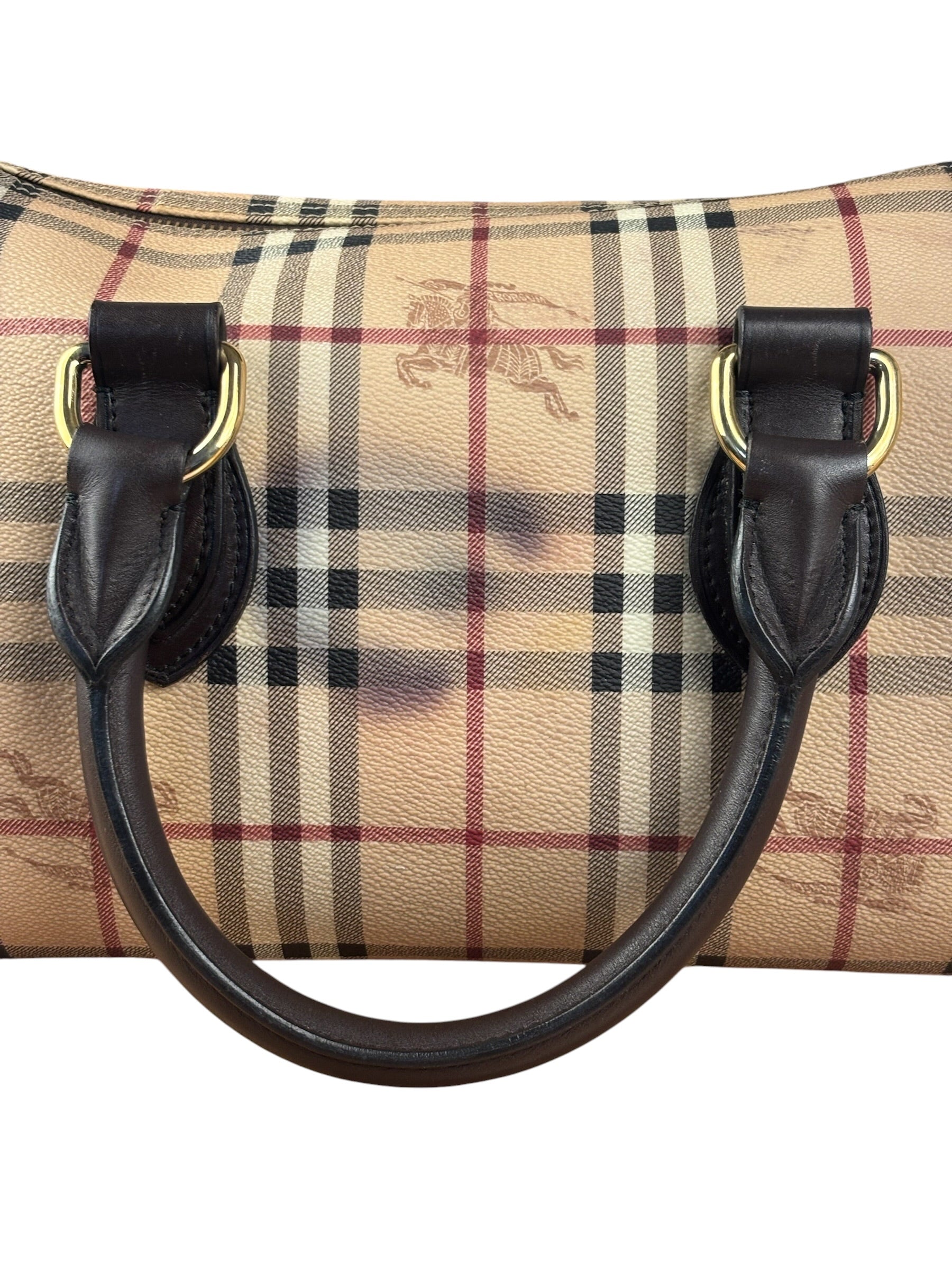 Burberry Vintage House Check Haymarkett Chester Bowling Handbag