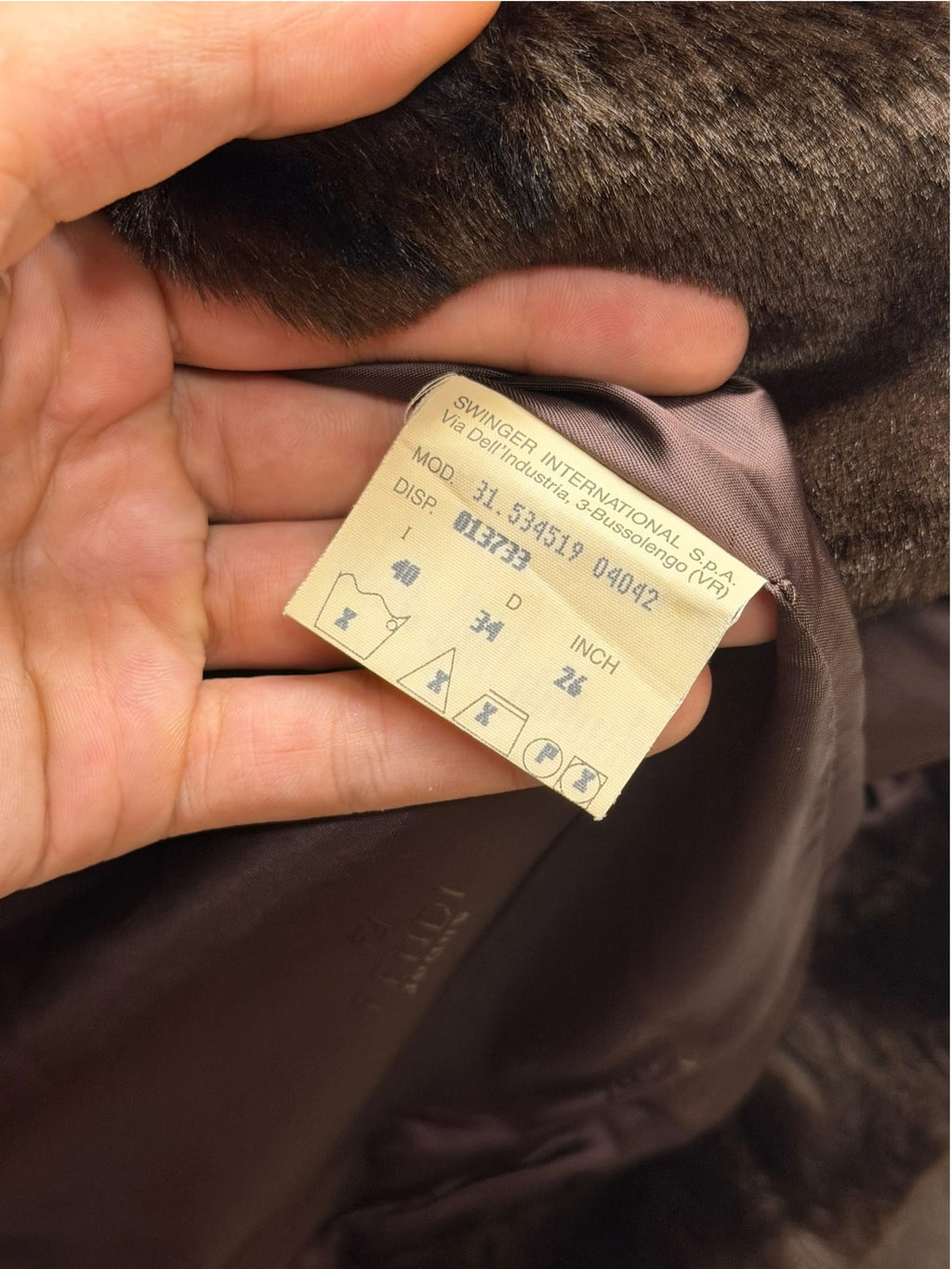 Vintage Fendi Brown Faux-Fur Coat