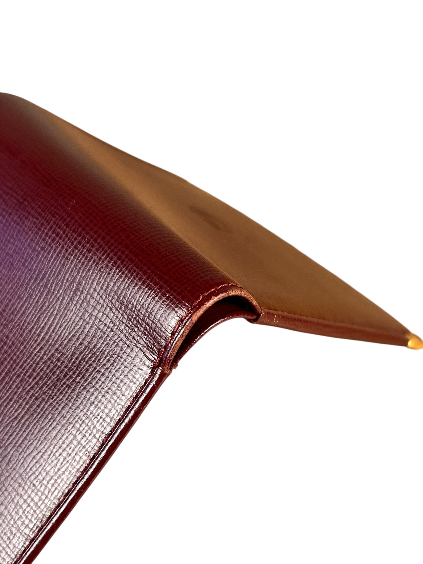 Cartier Vintage Maroon Leather Bifold Wallet