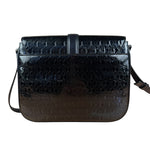 Saint Laurent Black Monogram Patent Leather Shoulder Bag