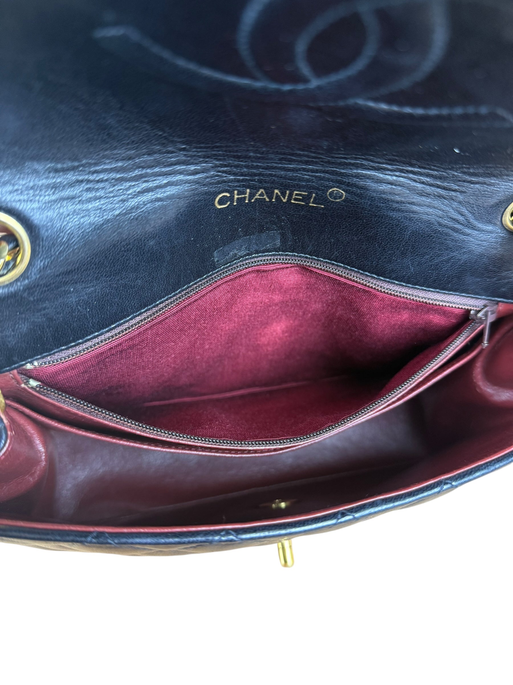 Chanel CC Black Classic Flap Bag 1988