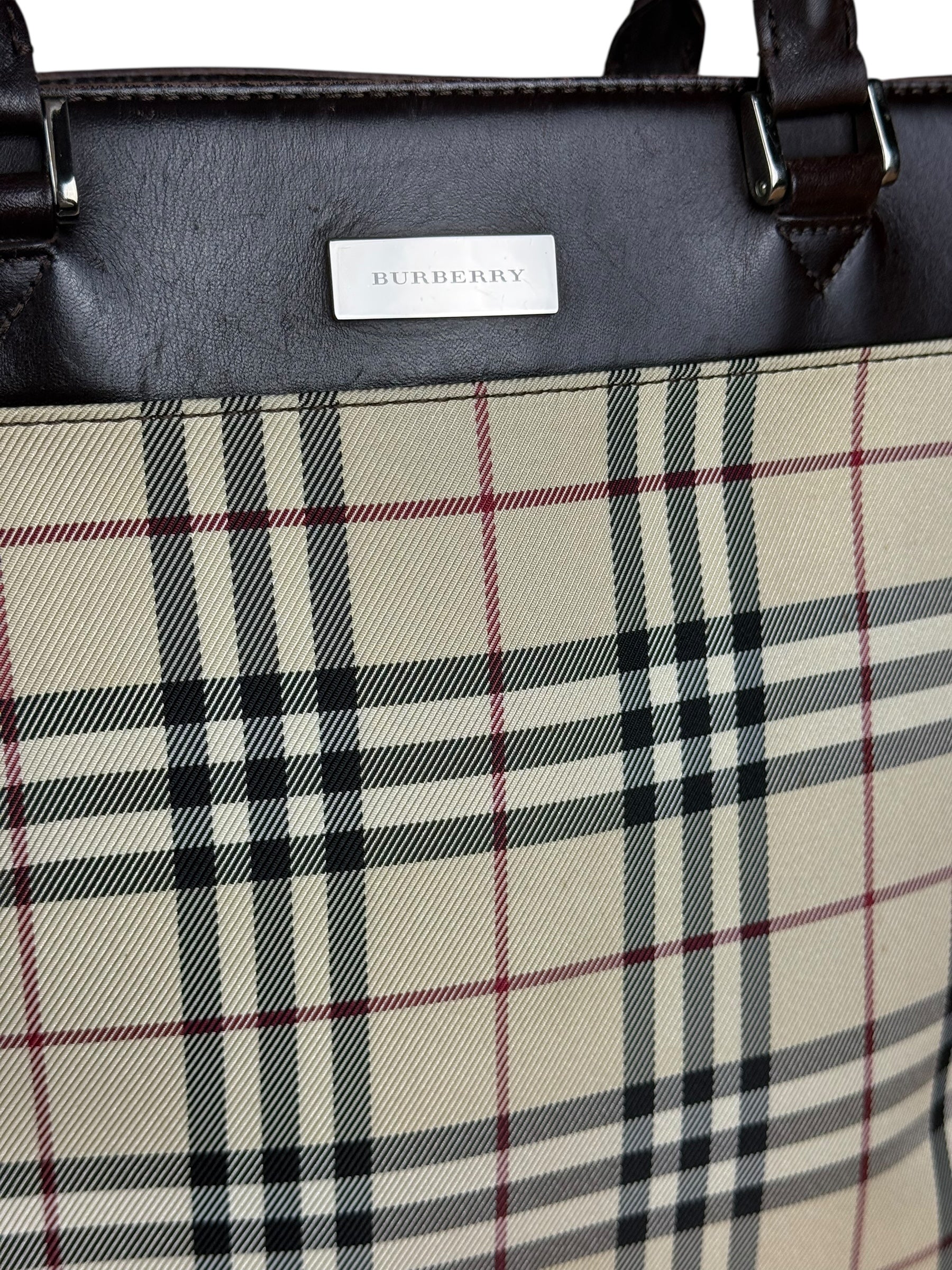 Burberry Vintage Canvas Nova Check Tote