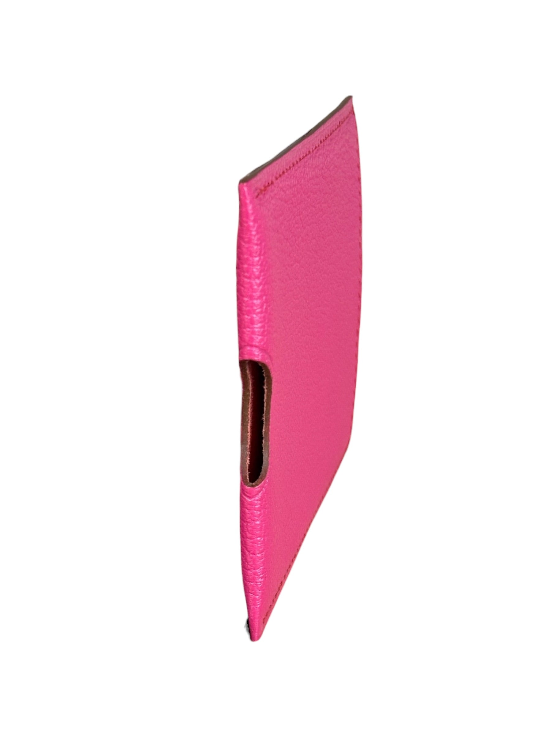 Hermes Pink Leather Card Holder