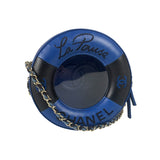 Chanel Limited Edition Lifesaver Round Crossbody Navy/Black 2017