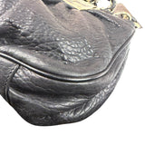 Fendi Black Leather Mia Chain Hobo Bag
