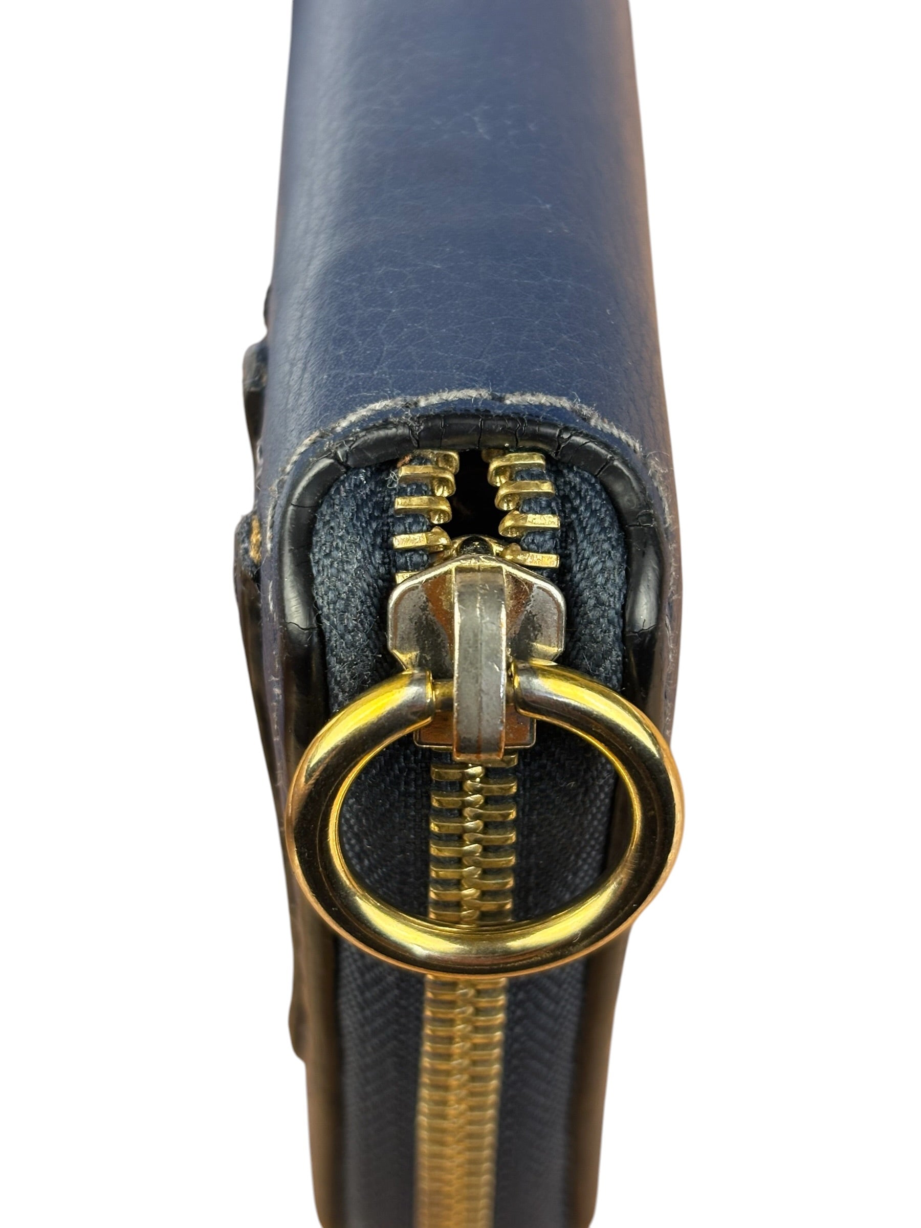 Chloé Dark Blue Leather Marcie Long Zip Wallet