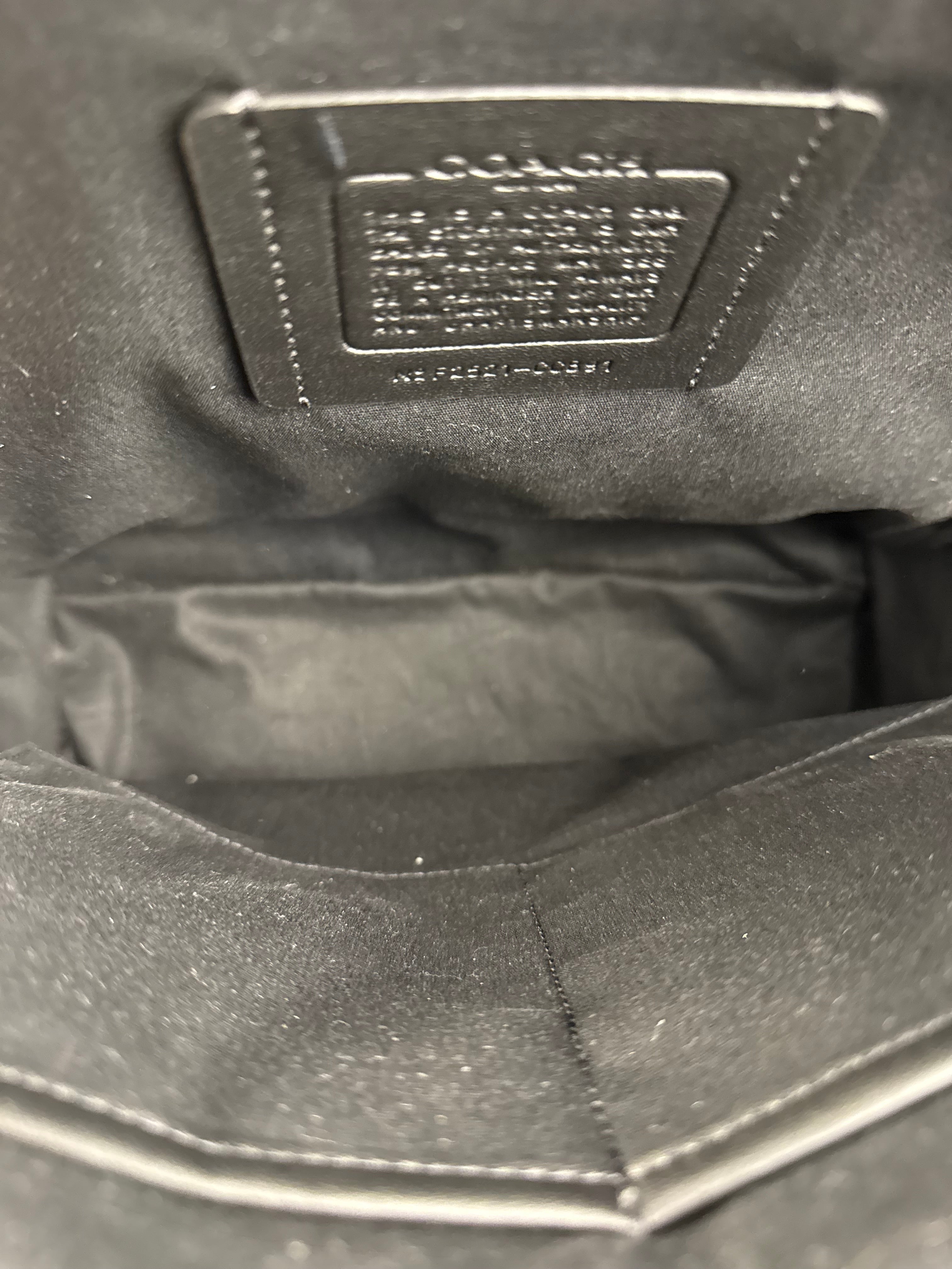 Coach Black Crossgrain Leather Wade Backpack