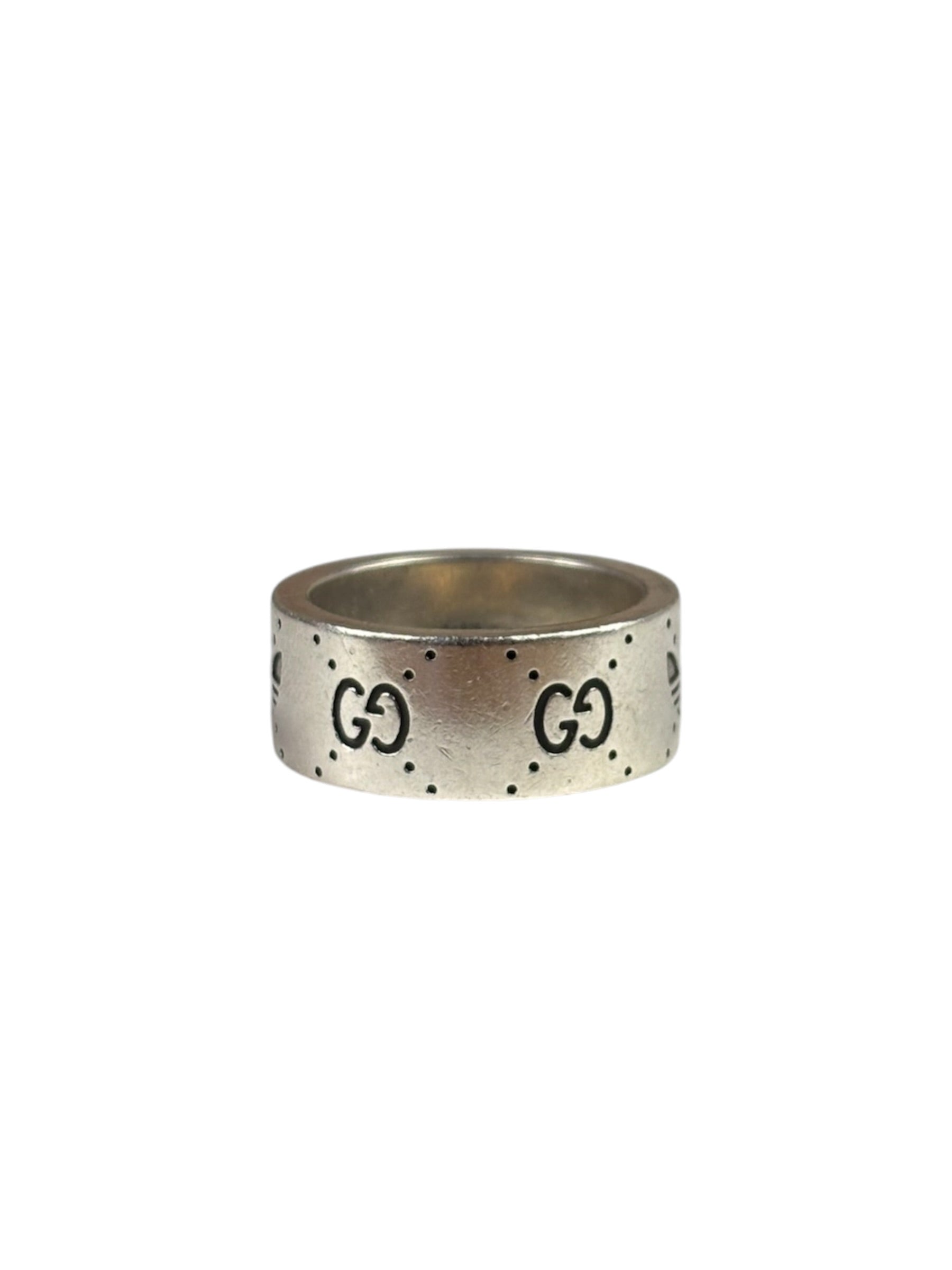 Gucci x Adidas GG Engraved Wide Ring