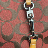 Coach Multicolor Leather Trim Signature Canvas Shoulder Bag