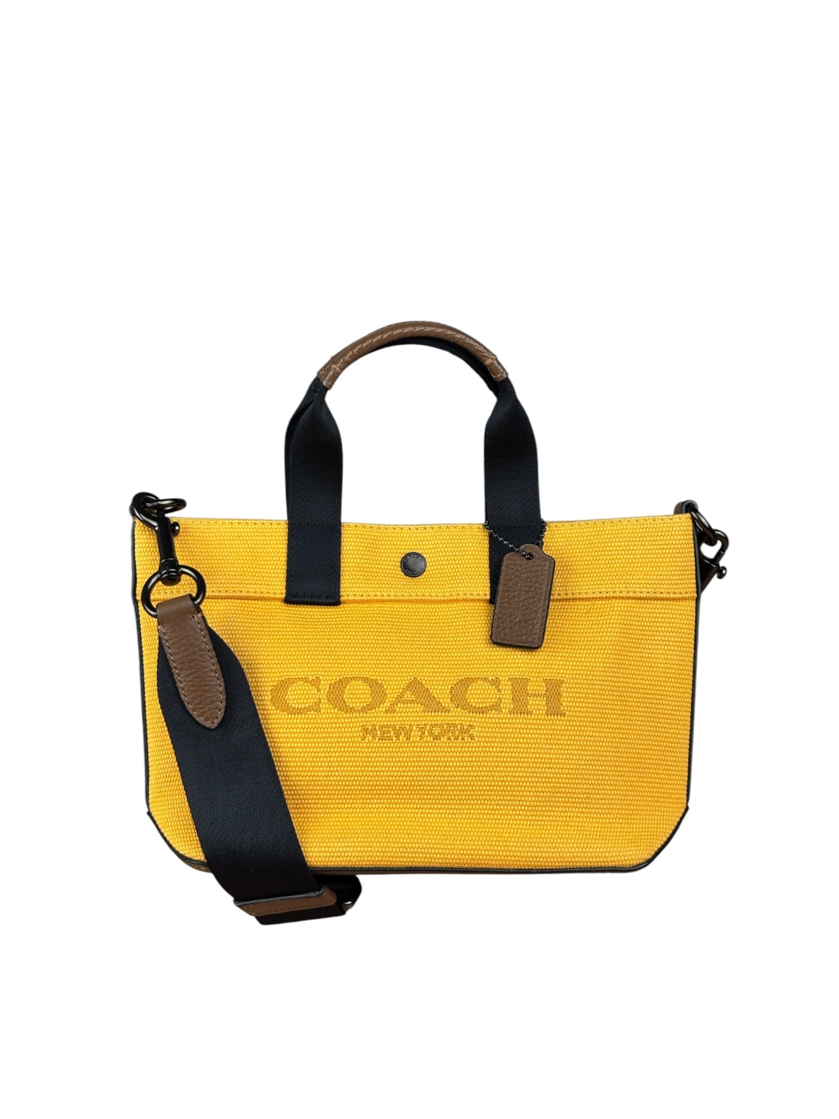 Coach Mustard Yellow Tote 20 In Colorblock Two-Way Bag