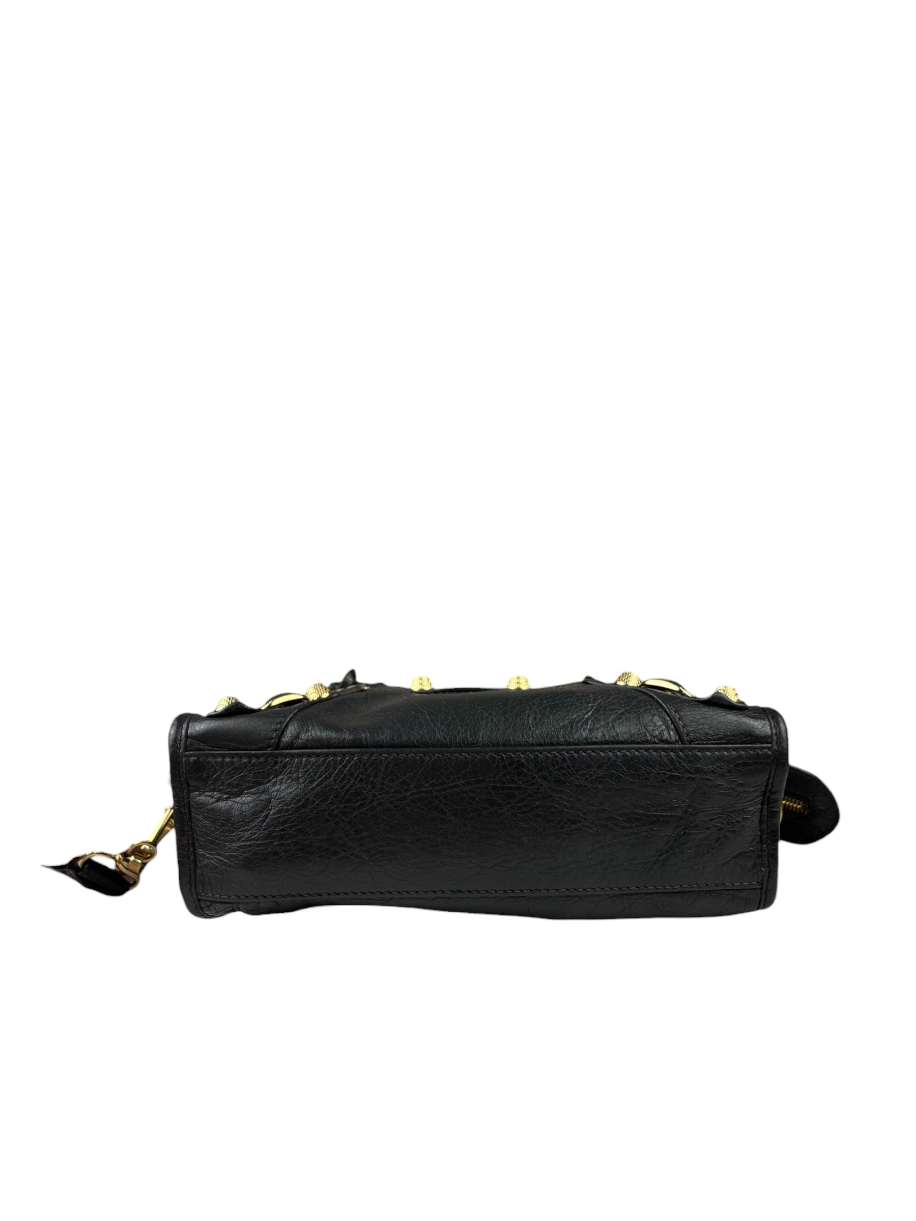 Balenciaga Grey Lambskin Motocross City Two-Way Bag