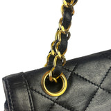 Chanel Black Quilted Leather Double Flap Small Bag