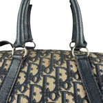 Christian Dior Vintage Canvas Monogram Trotter Oblique Boston Hand Bag