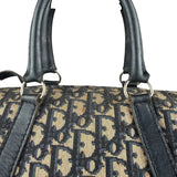 Christian Dior Vintage Canvas Monogram Trotter Oblique Boston Hand Bag
