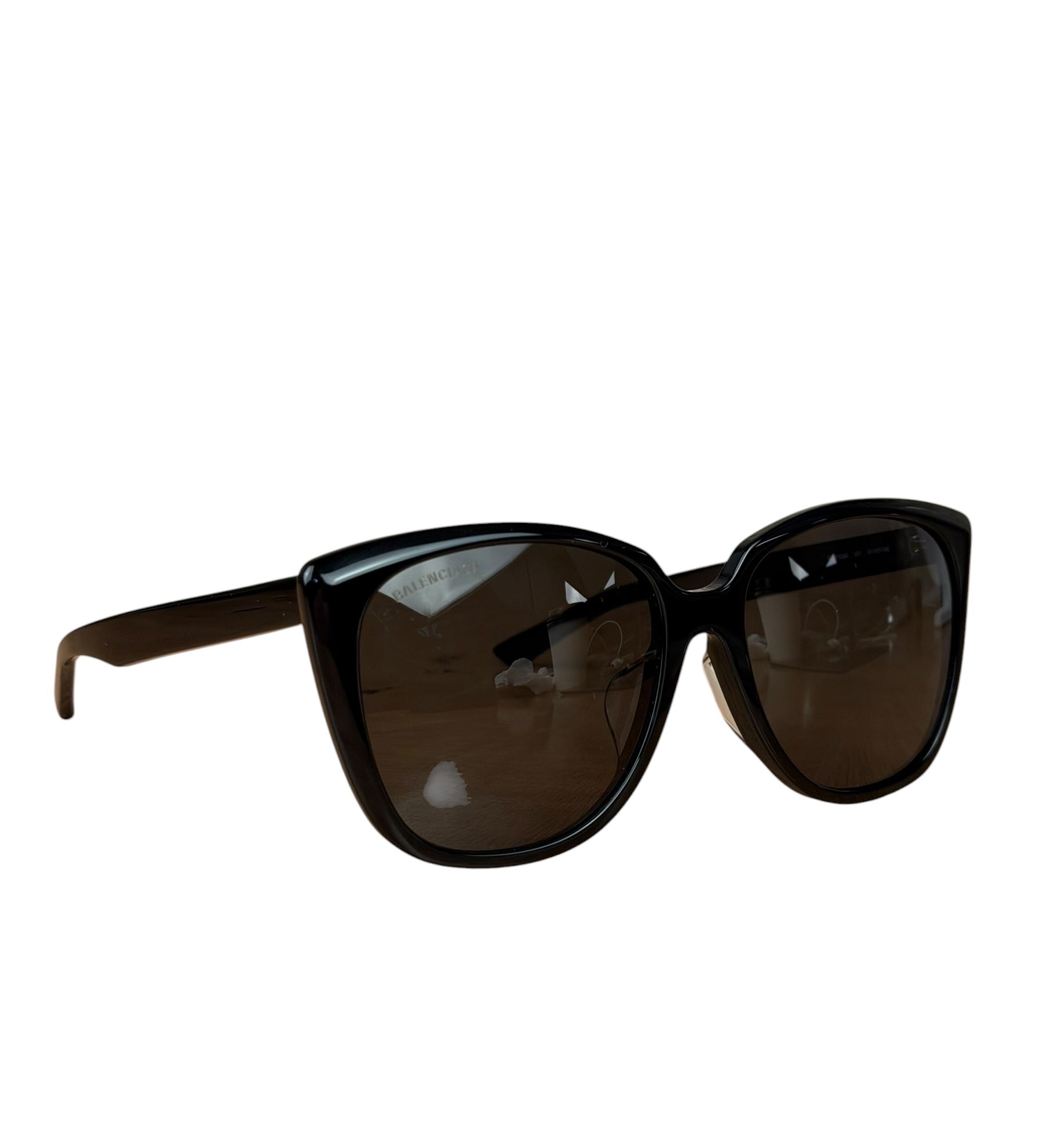 Balenciaga Black/Grey BB0175SA Alternative Fit Square Sunglasses