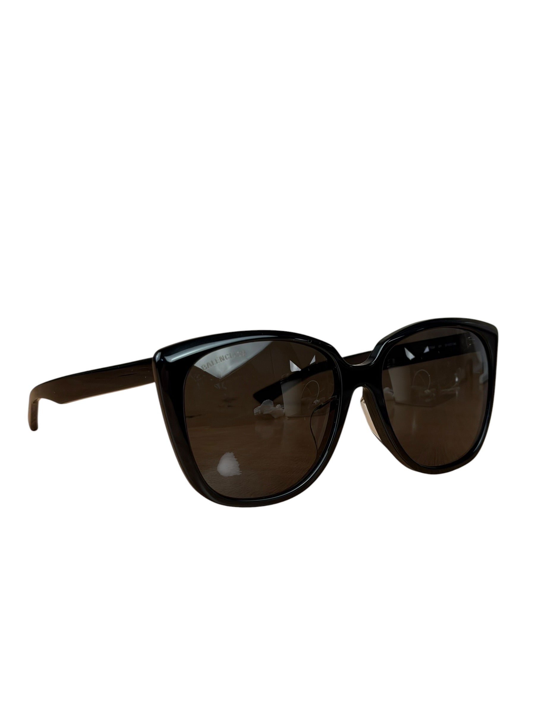 Balenciaga Black/Grey BB0175SA Alternative Fit Square Sunglasses