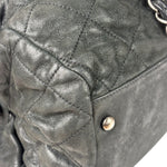 Chanel Grey Iridescent Quilted Leather Chic Bowling Shoulder Bag 2010