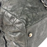 Chanel Grey Iridescent Quilted Leather Chic Bowling Shoulder Bag 2010