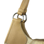 Prada Vintage Beige Nylon/Leather Logo Handbag