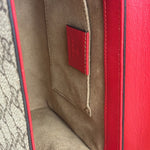 Gucci Padlock Medium Leather Chain Shoulder Bag Beige/Red/Pink