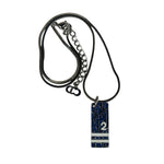 Christian Dior Silver Trotter Number 2 Oblique Pendant Necklace