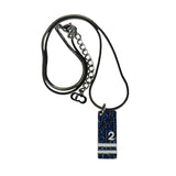 Christian Dior Silver Trotter Number 2 Oblique Pendant Necklace
