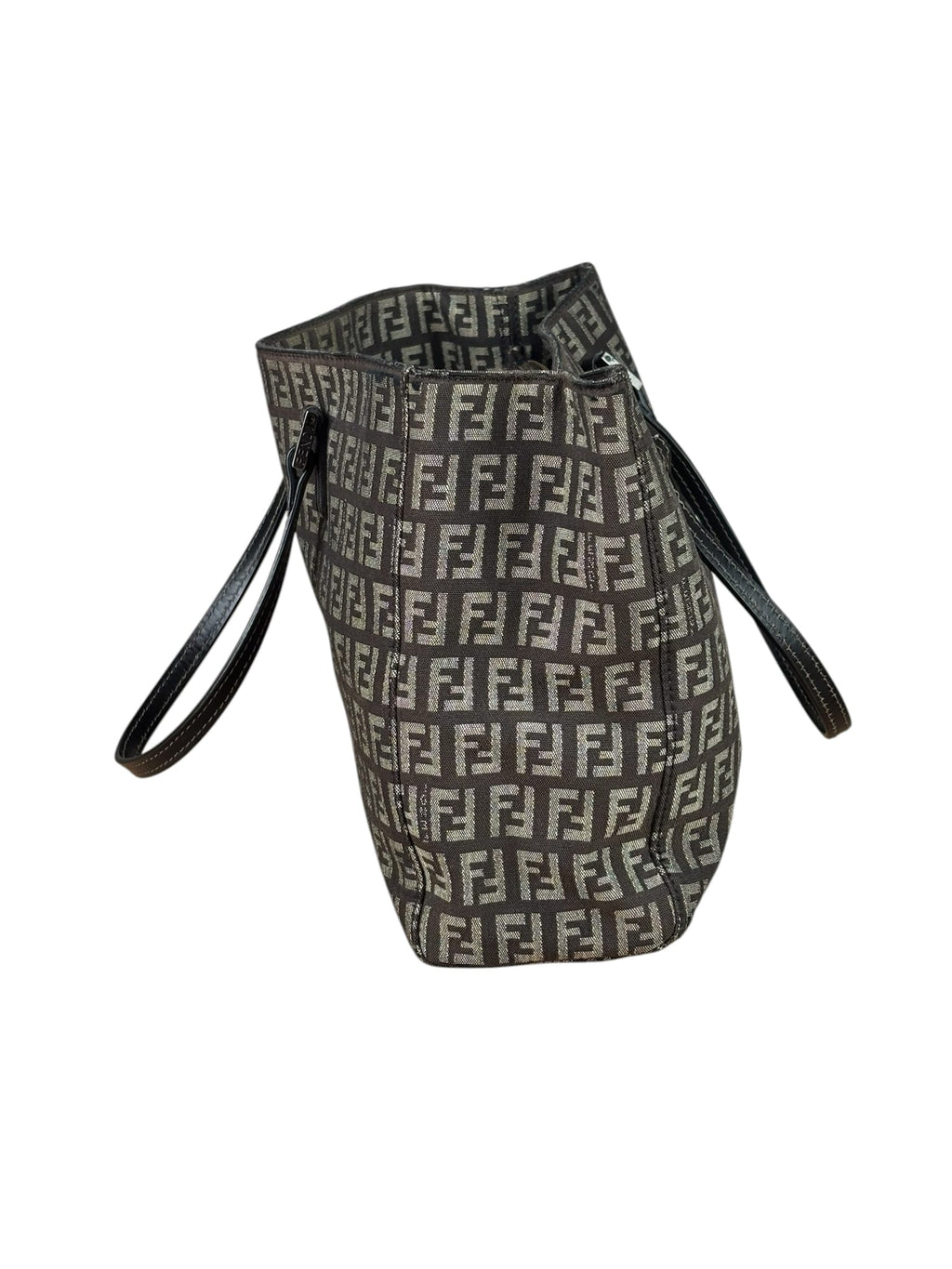 Fendi Brown Zucchino Canvas Mini Tote