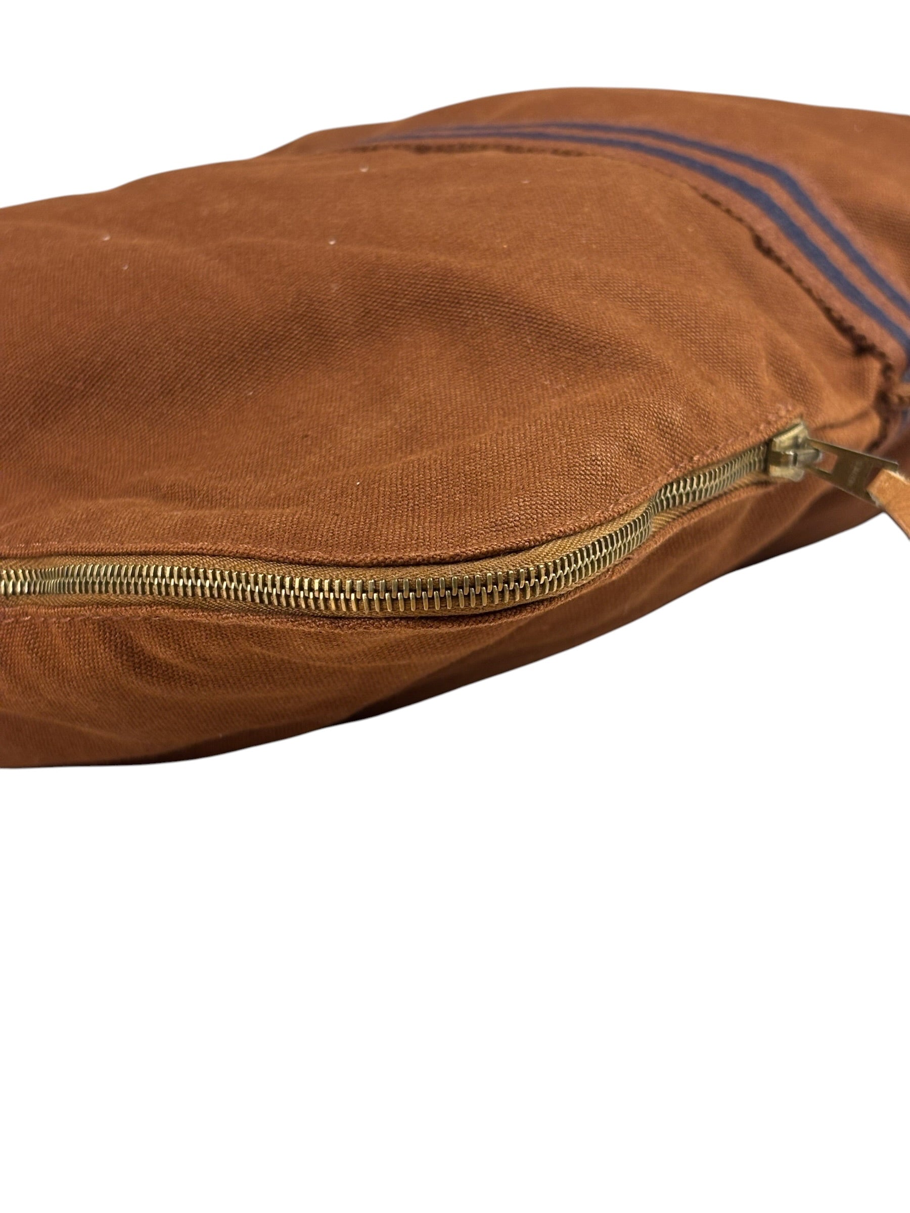 Hermes Vintage Brown Canvas Fourre Tote