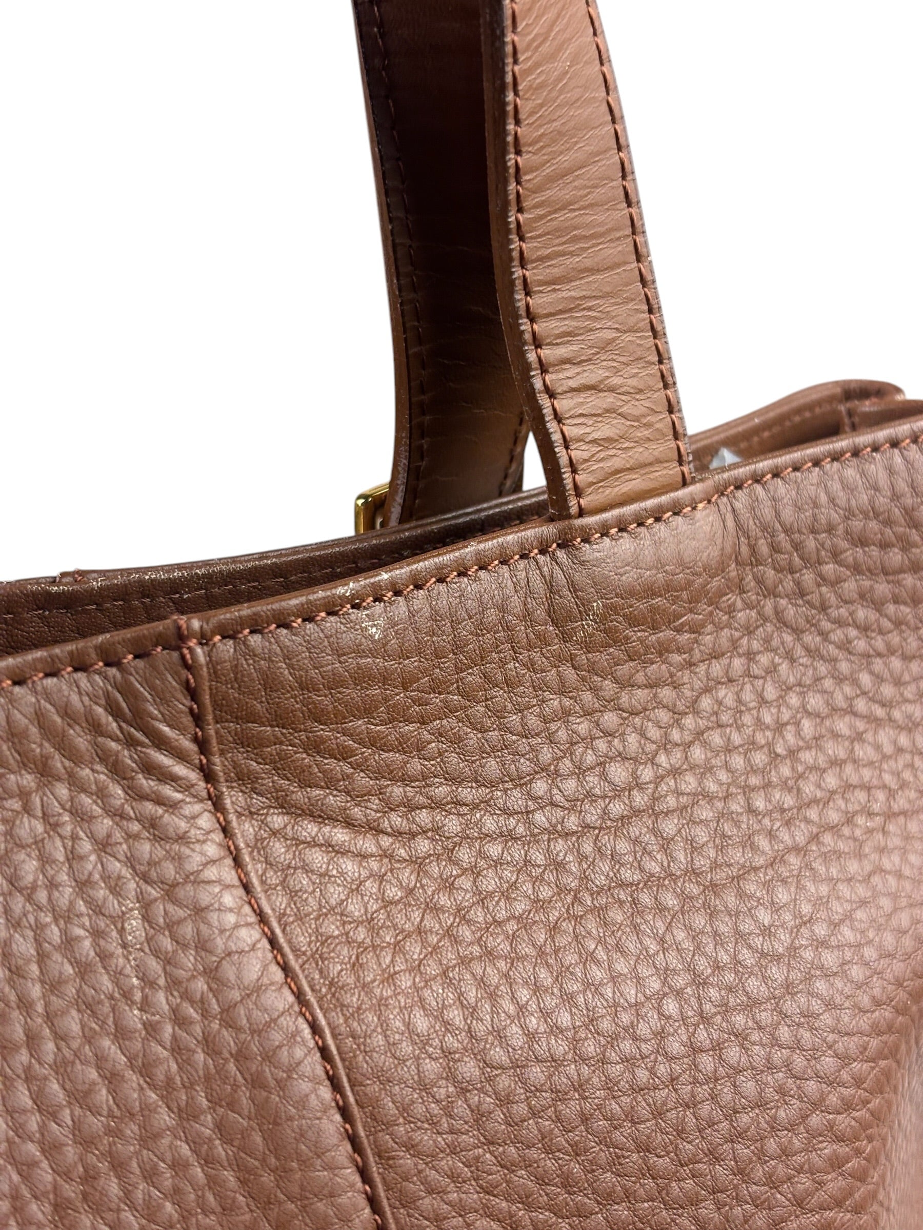 Burberry Vintage Tan Brown Leather Chestnut Shoulder Bag