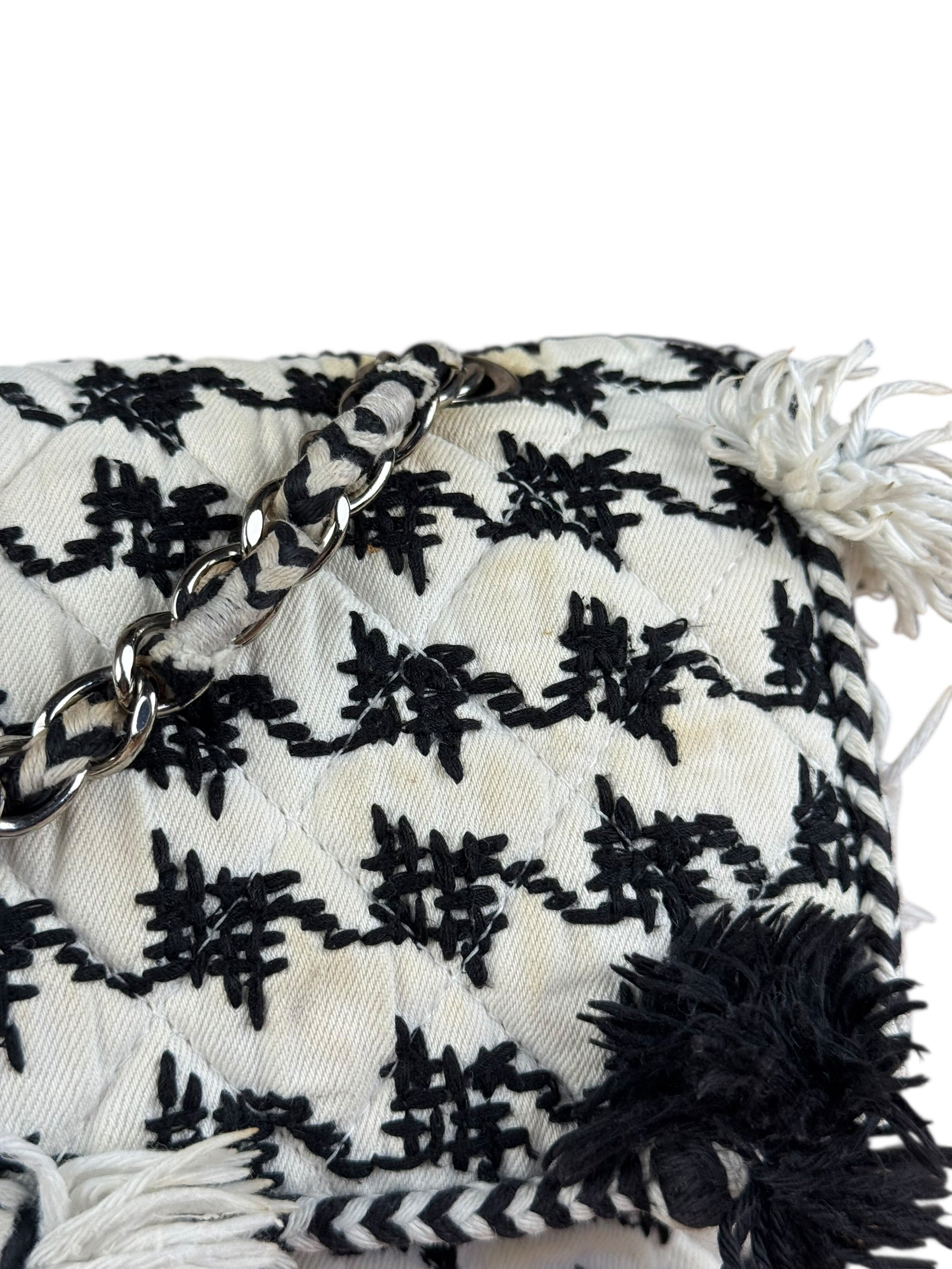 Chanel Tweed Woven Medium Classic Double Flap Bag 2014