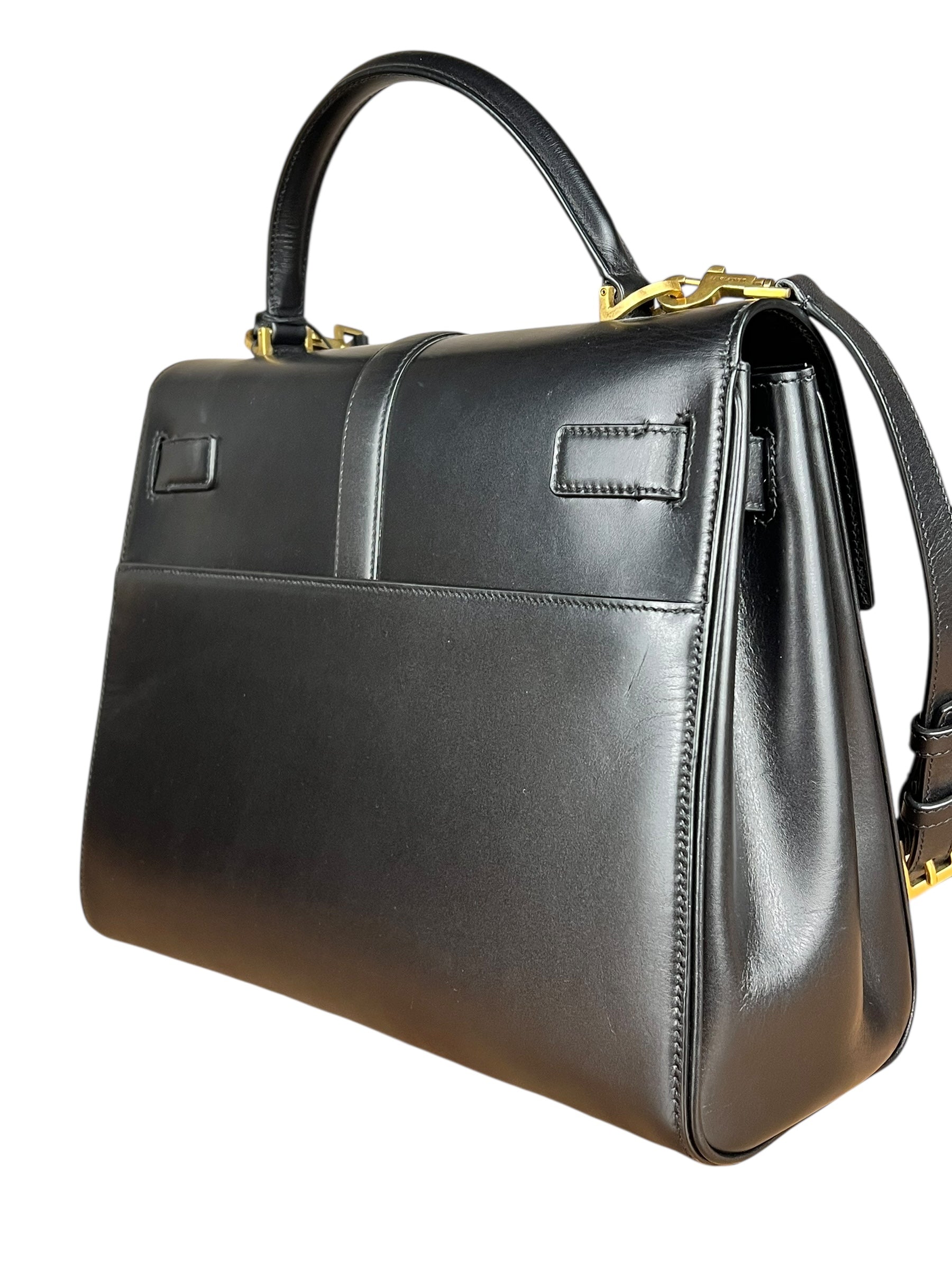 Saint Laurent Le Fermoir Top Handle 2Way Black
