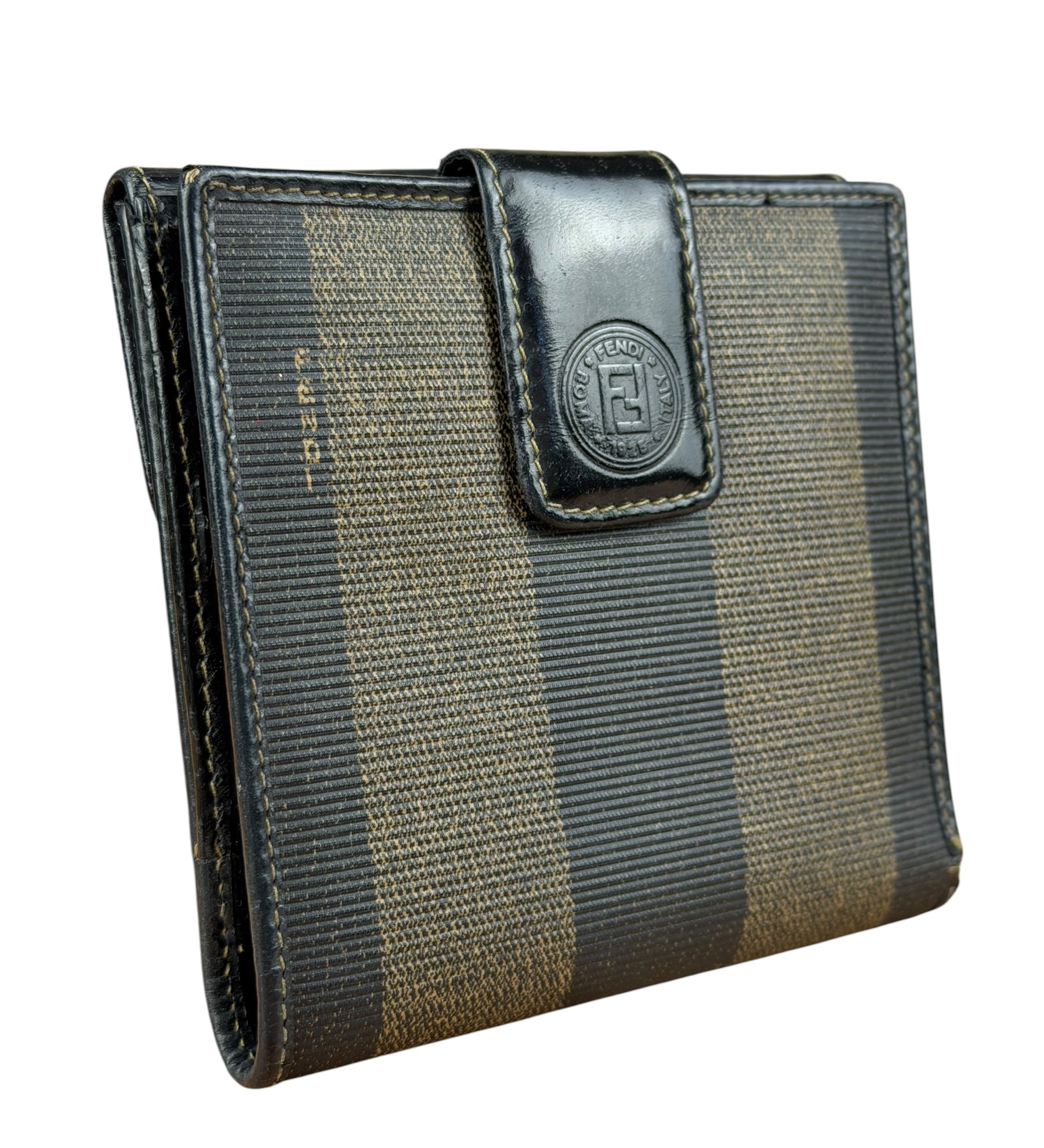 Fendi Vintage Striped Pequin Wallet