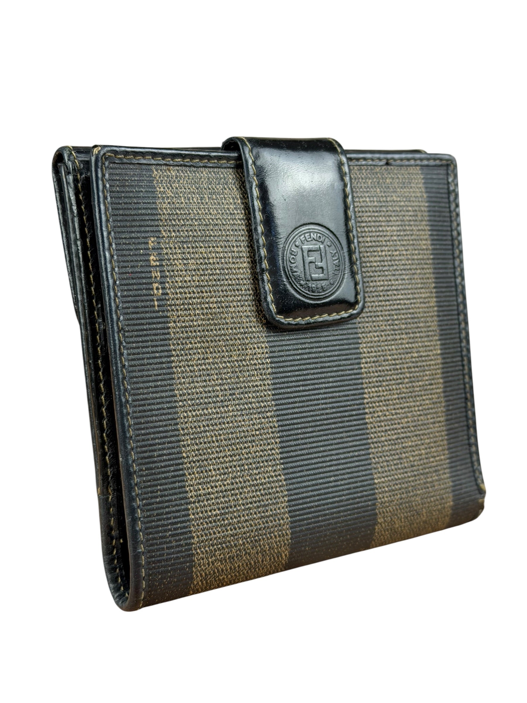 Fendi Vintage Striped Pequin Wallet