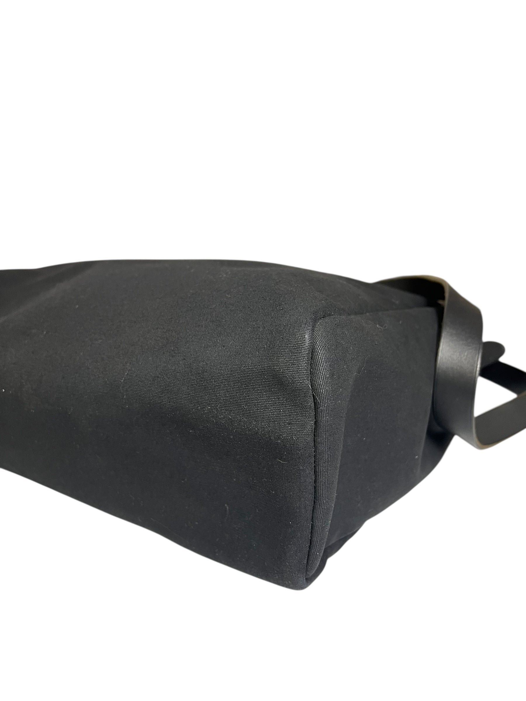 Hermes Black Toile Herbag 39 Handbag