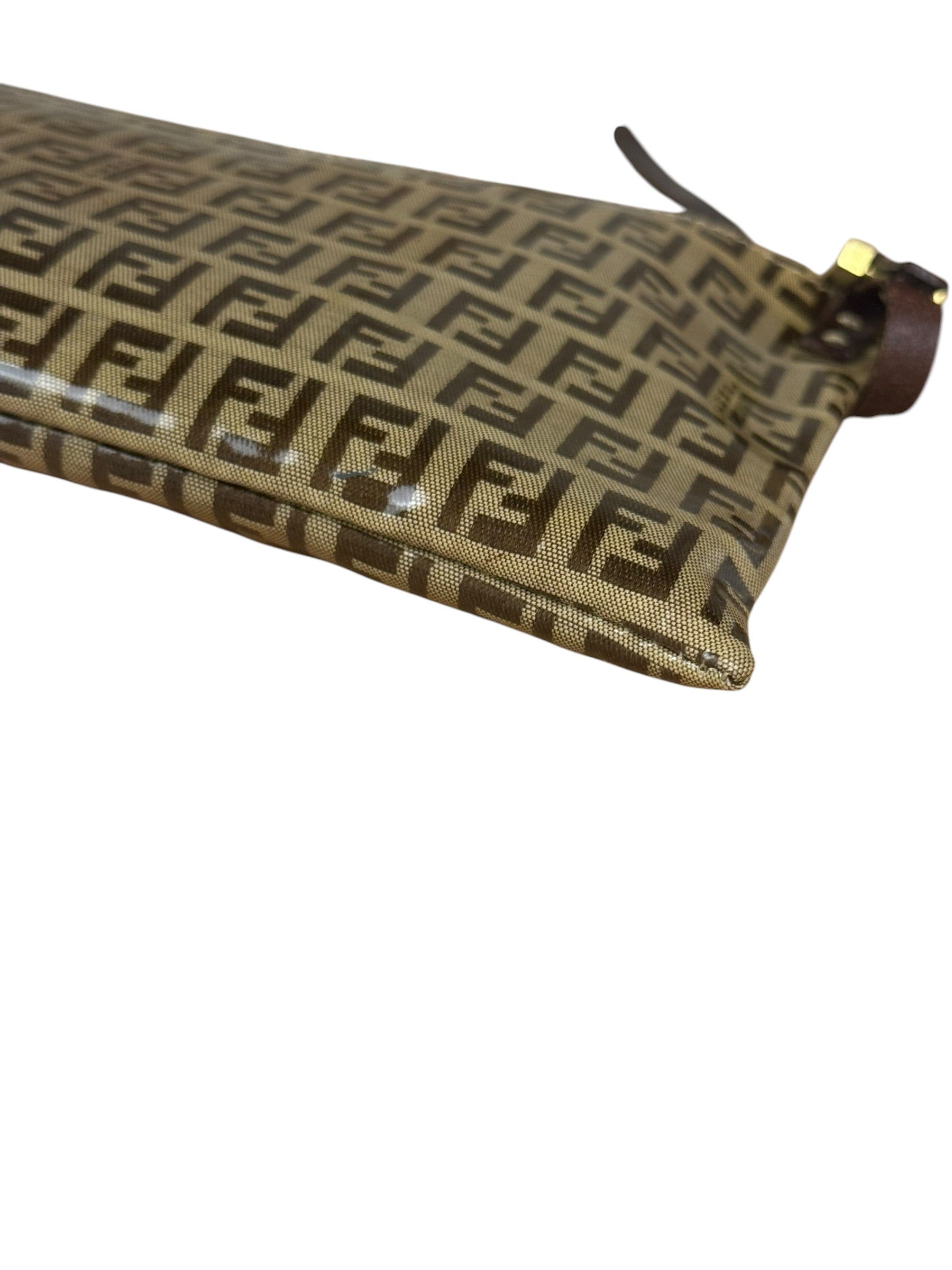 Fendi Vintage PVC Coated FF Shoulder Pochette