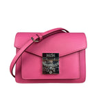 MCM Pink Leather Millie S Crossbody Bag