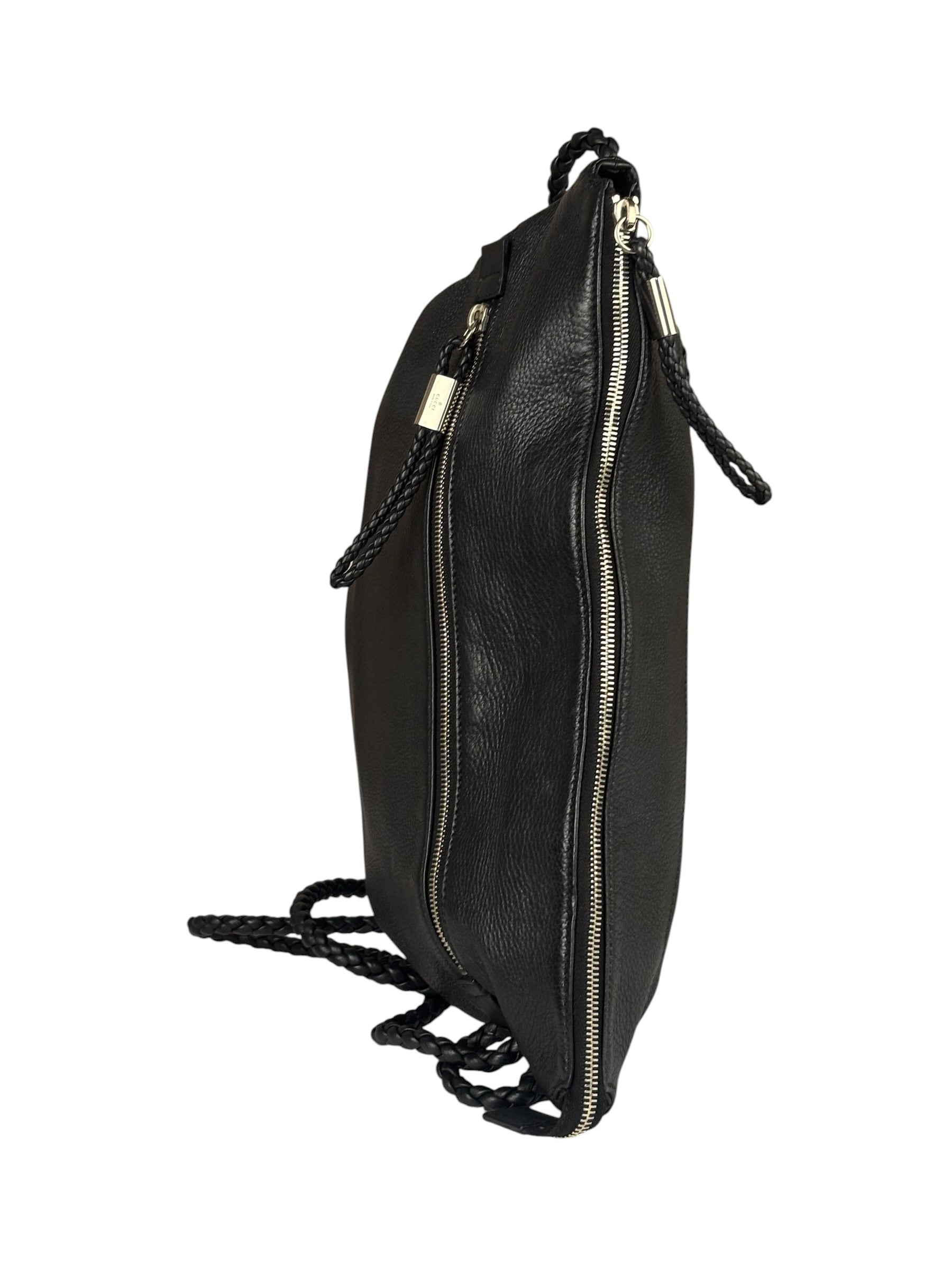 Gucci Black Leather Slouchy Hobo Bag