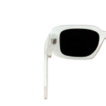 Prada White Symbole Rectangular Sunglasses