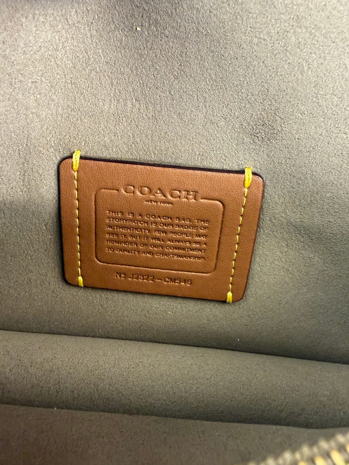 Coach Taupe Leather Tabby Two-Way Bag