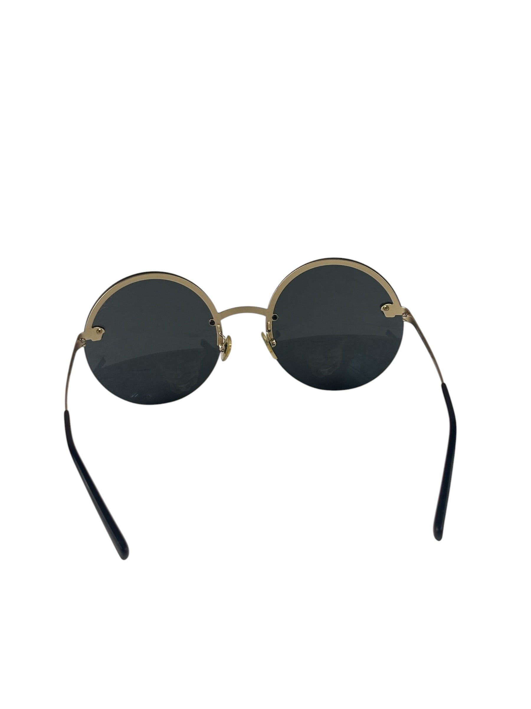 Versace Black MOD.2176 Circular Sunglasses