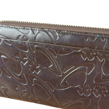 Vivienne Westwood Brown Leather Logo Zippy Wallet
