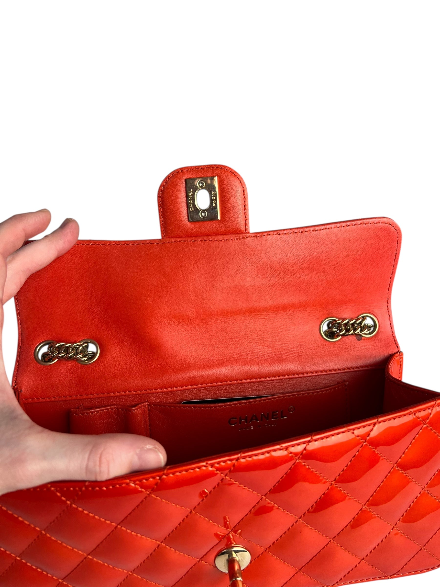 Chanel Red Metallic Evening Star Flap Bag 2008