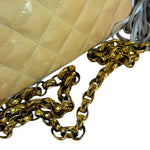 Chanel CC Patent Quilted Yellow Camera Bag 1991