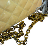 Chanel CC Patent Quilted Yellow Camera Bag 1991